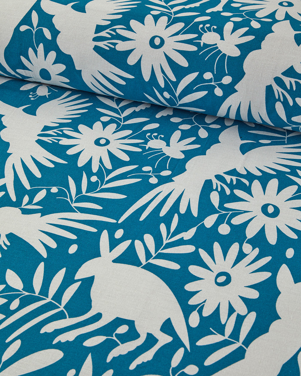 Cotton Duvet Cover Set Blue - Double 200x220 cm (view 2)