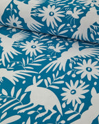 Cotton Duvet Cover Set Blue - Double 200x220 cm (view 2)