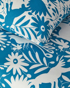 Cotton Duvet Cover Set Blue (view 13)