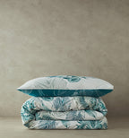 Cotton Duvet Cover Set Navy Blue - Green (view 6)