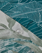 Cotton Duvet Cover Set Navy Blue - Green (view 11)