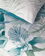 Cotton Duvet Cover Set Navy Blue - Green (view 16)