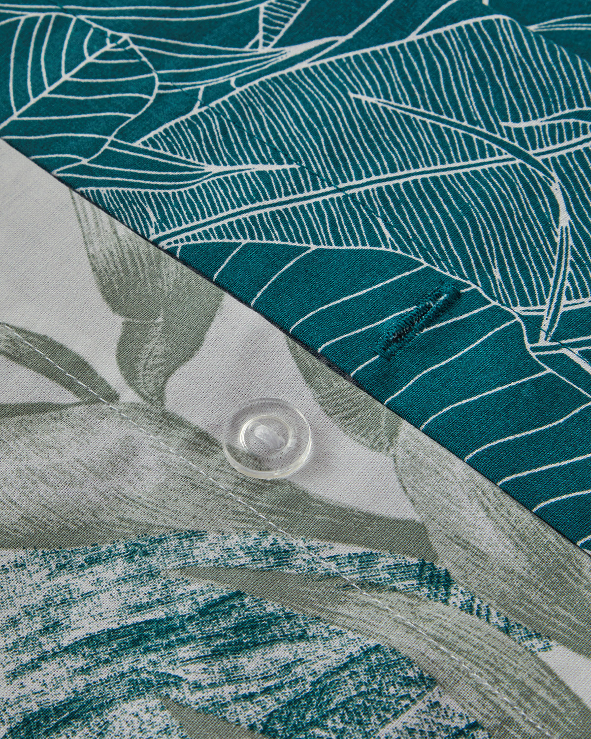 Cotton Duvet Cover Set Navy Blue - Green (view 17)