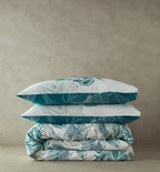 Cotton Duvet Cover Set Navy Blue - Green (view 18)