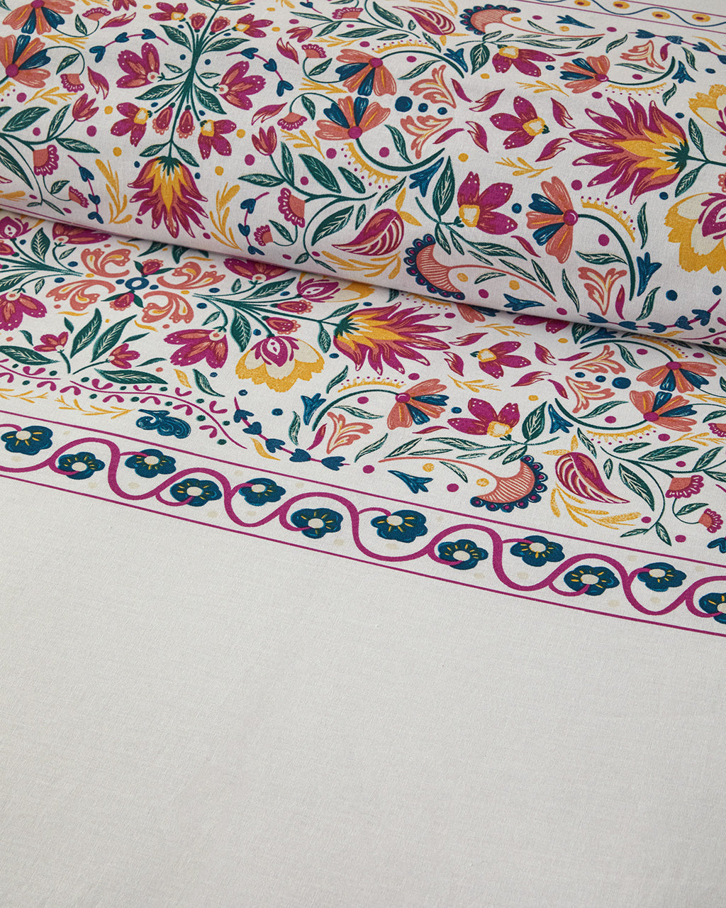 Cotton Duvet Cover Set Fuchsia (view 3)