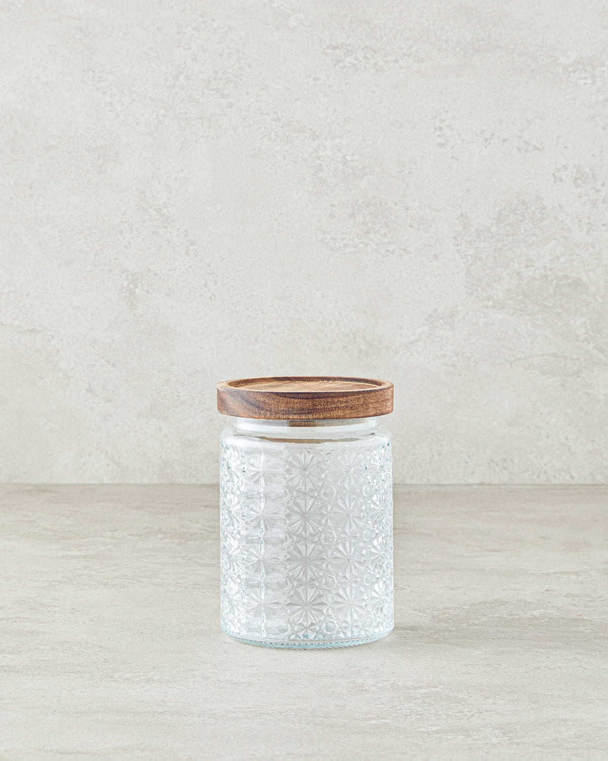 Maura Glass with Cover Jar 800 ml Transparent