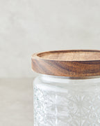 Maura Glass with Cover Jar 800 ml Transparent (view 3)