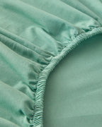 Plain Cotton Fitted Sheet Set - Peach - Double 160x200 cm (view 3)