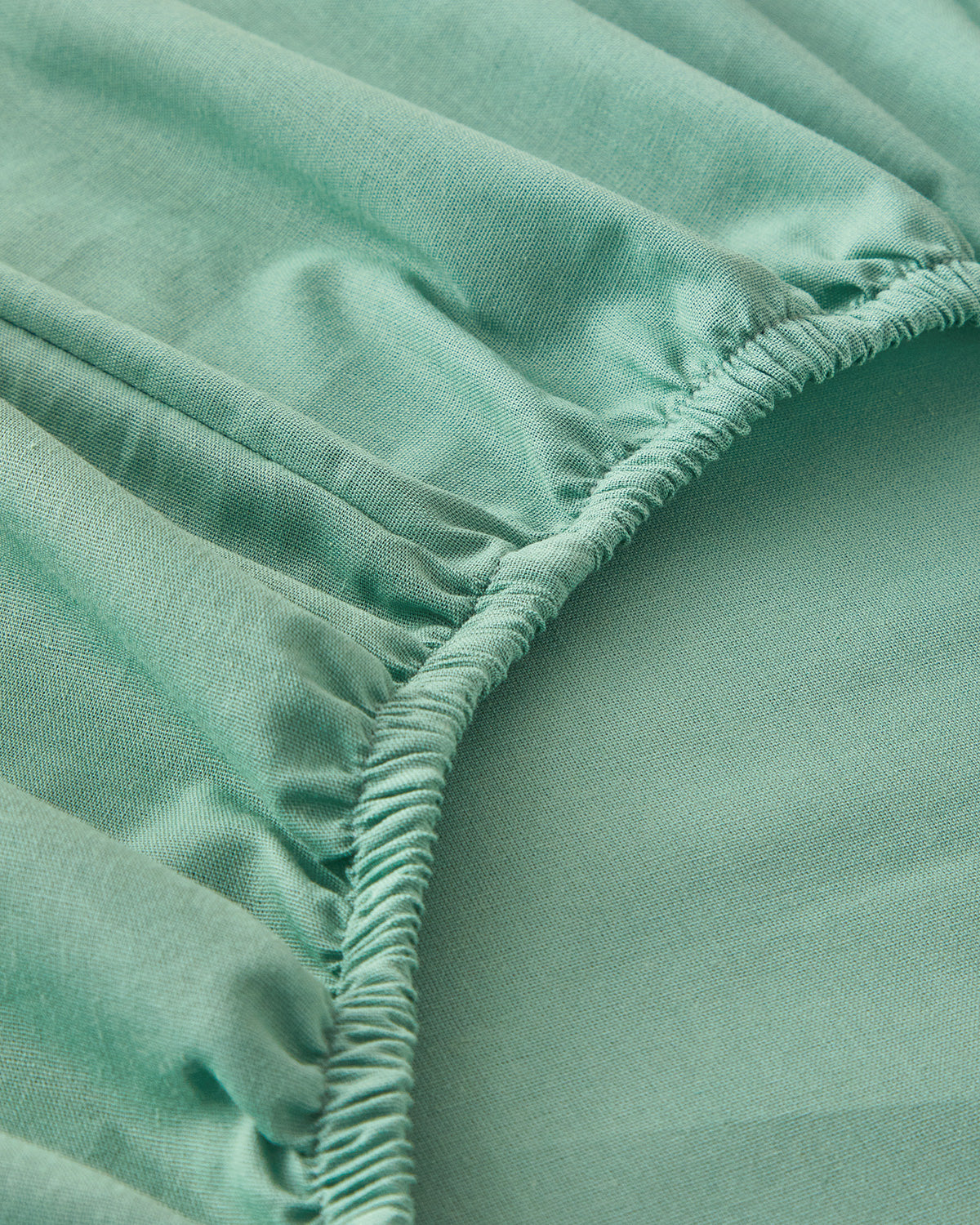 Plain Cotton Fitted Sheet Set - Peach - Double 160x200 cm (view 3)