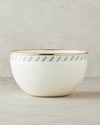 Enamel Mixing Bowl 24 cm White - Blue