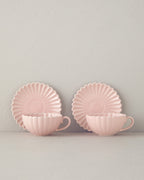 Fiore New Bone China 4 Pieces 2 Servings Tea Cup Set 220 ml Powder