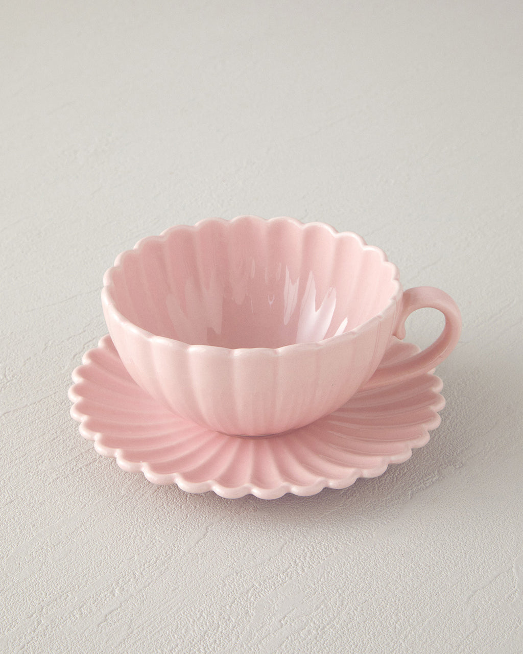 Fiore New Bone China 4 Pieces 2 Servings Tea Cup Set 220 ml Powder (view 2)