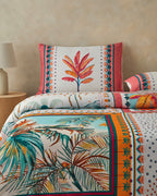 Soft Cotton with Digital Print Duvet Cover Set Orange - Beige (view 6)