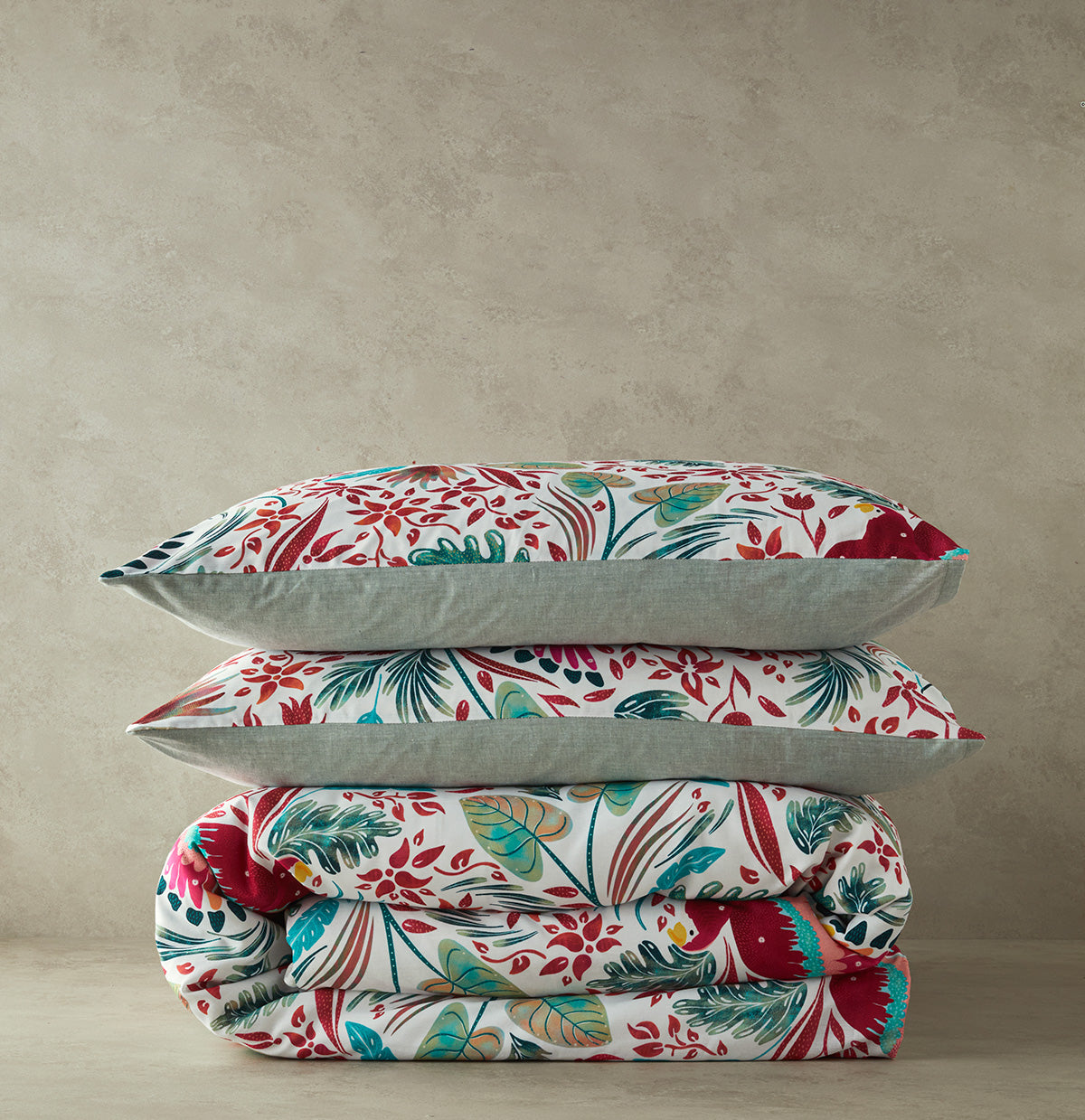 Soft Cotton with Digital Print Duvet Cover Set Green (view 12)