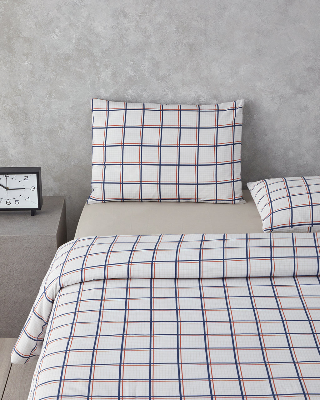Easy Iron Duvet Cover Set Blue - Orange (view 3)
