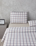 Easy Iron Duvet Cover Set Blue - Orange (view 3)