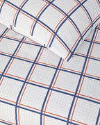 Easy Iron Duvet Cover Set Blue - Orange (view 5)