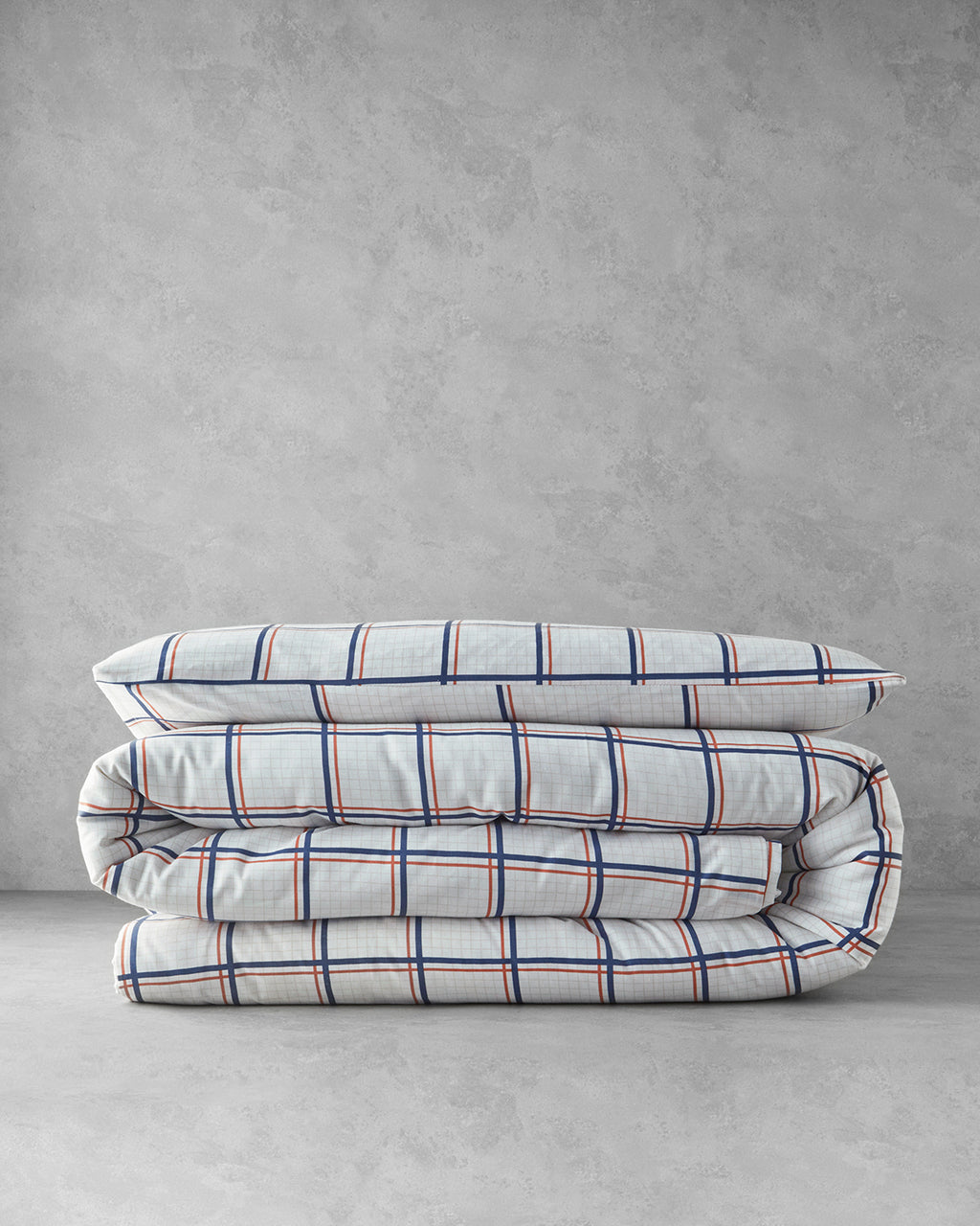 Easy Iron Duvet Cover Set Blue - Orange (view 8)