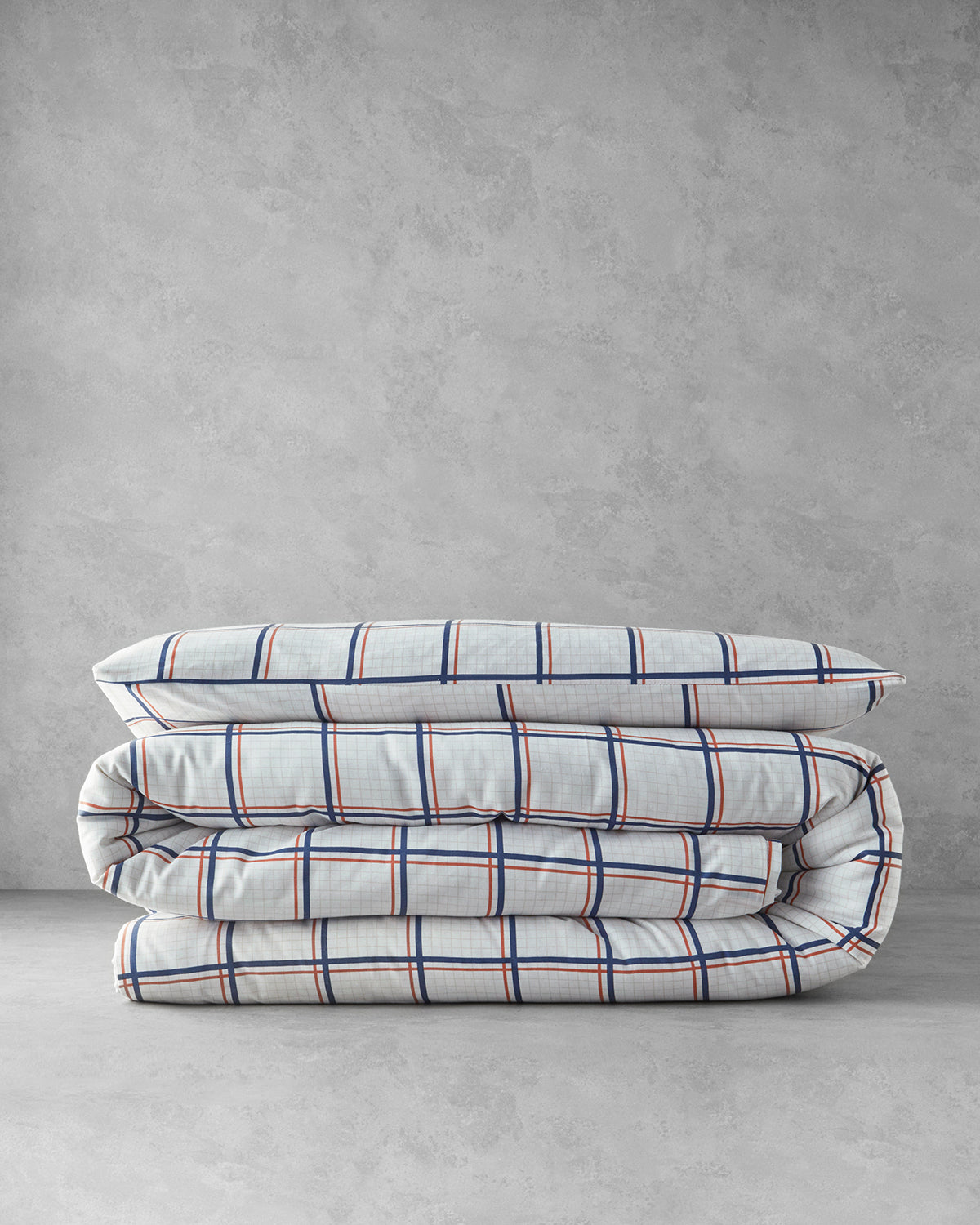 Easy Iron Duvet Cover Set Blue - Orange (view 8)