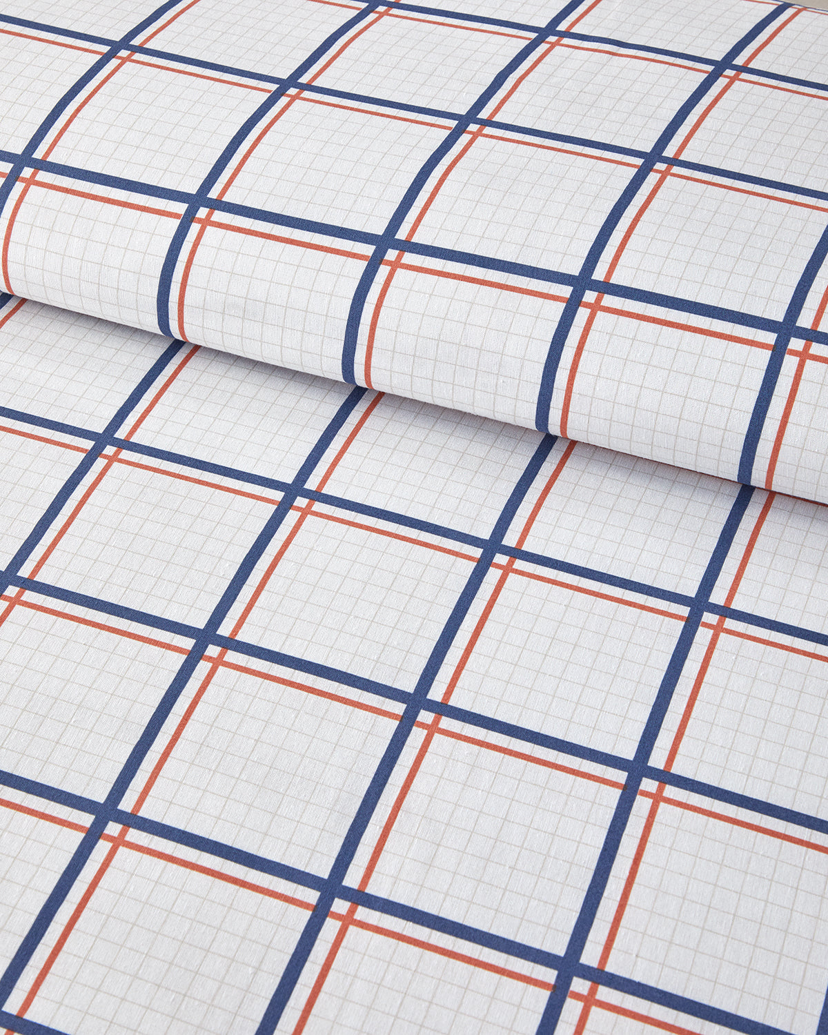 Easy Iron Duvet Cover Set Blue - Orange (view 12)
