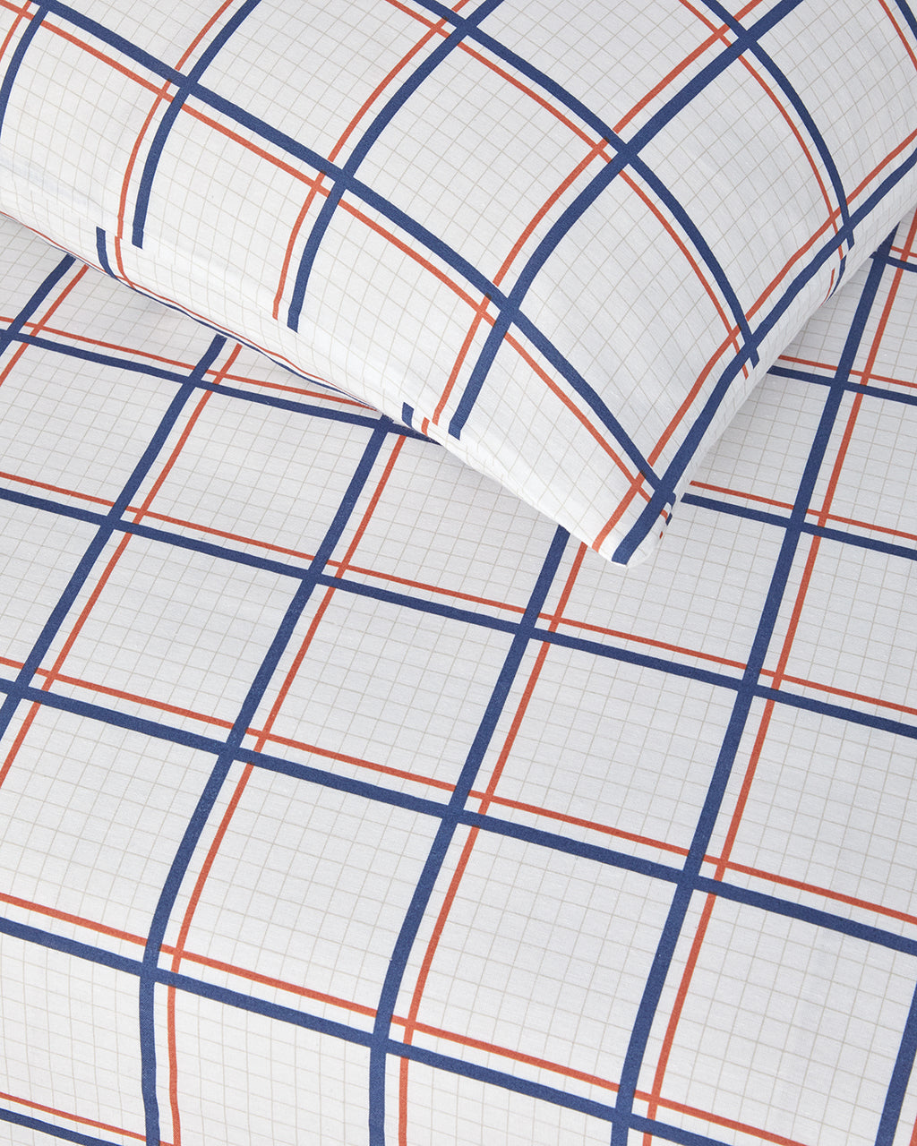 Easy Iron Duvet Cover Set Blue - Orange (view 13)