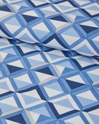 Easy Iron Duvet Cover Set Blue - Double 200x220 cm (view 2)