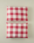 Gingham Easy Iron 2 pcs Pillow Case 50x70 cm Pink
