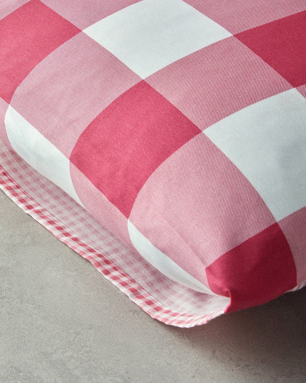 Gingham Easy Iron 2 pcs Pillow Case 50x70 cm Pink (view 3)