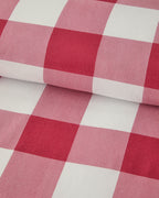 Gingham Easy Iron Single Size Duvet Cover Set 160x220 cm Pink (view 3)