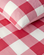 Gingham Easy Iron Single Size Duvet Cover Set 160x220 cm Pink (view 4)