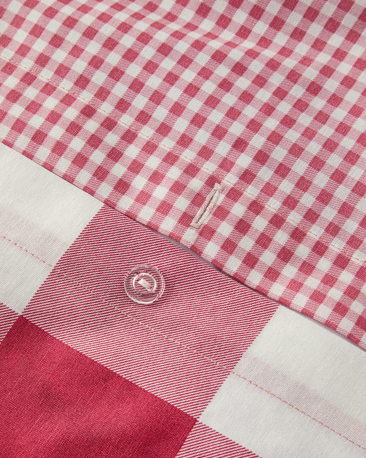 Gingham Easy Iron Single Size Duvet Cover Set 160x220 cm Pink (view 5)