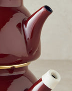 Enamel Mini Tea Pot 0.50 L + 1.1 L Maroon (view 2)