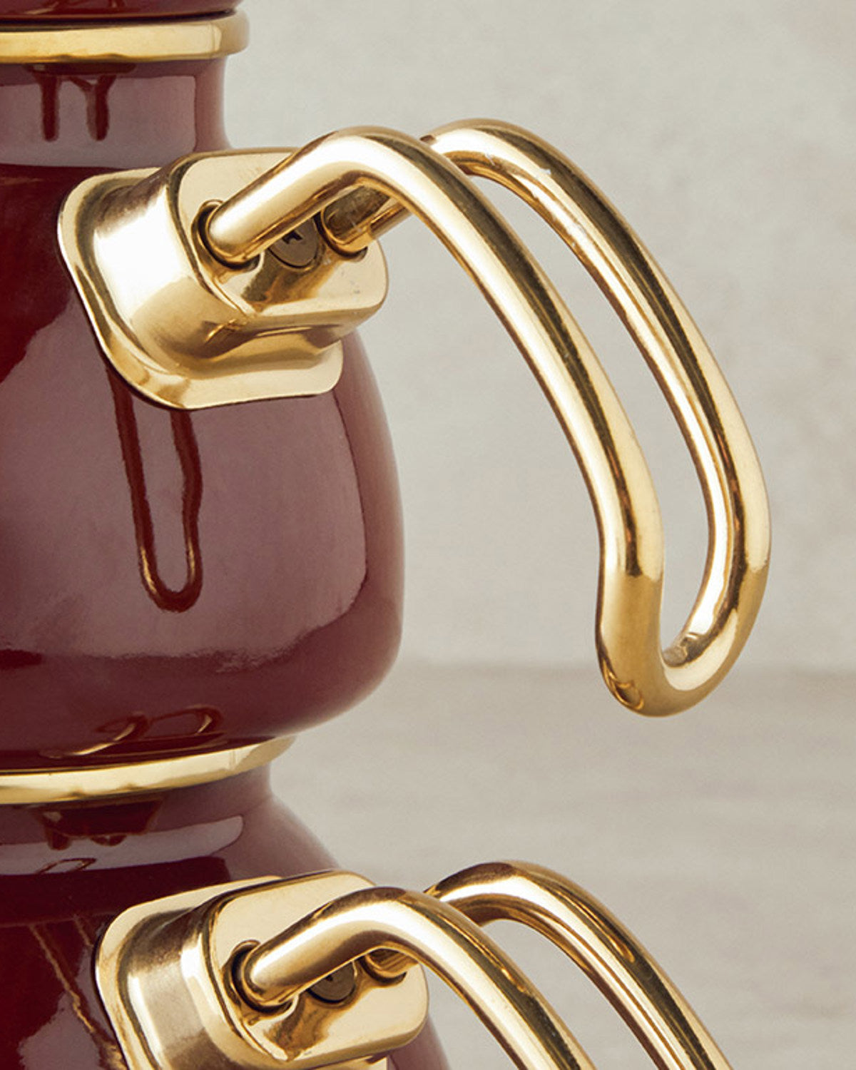 Enamel Mini Tea Pot 0.50 L + 1.1 L Maroon (view 3)