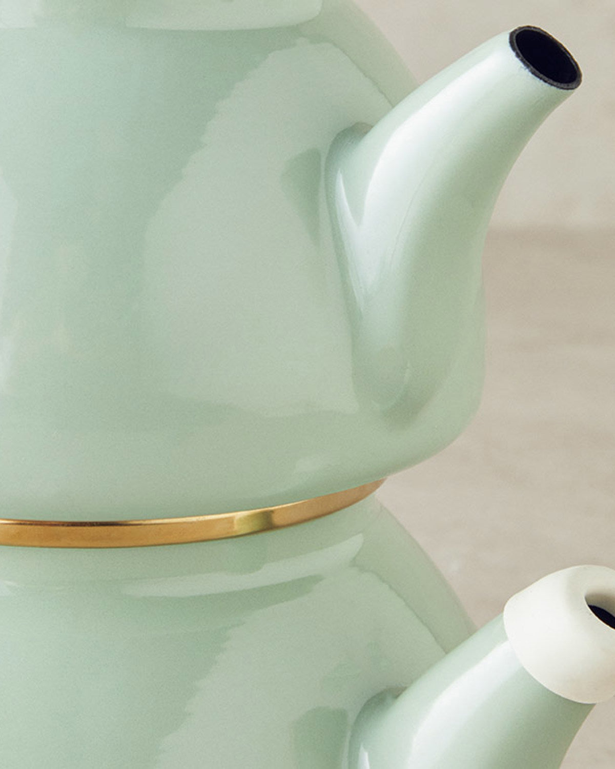 Perro Enamel Mini Tea Pot Light Mint (view 3)