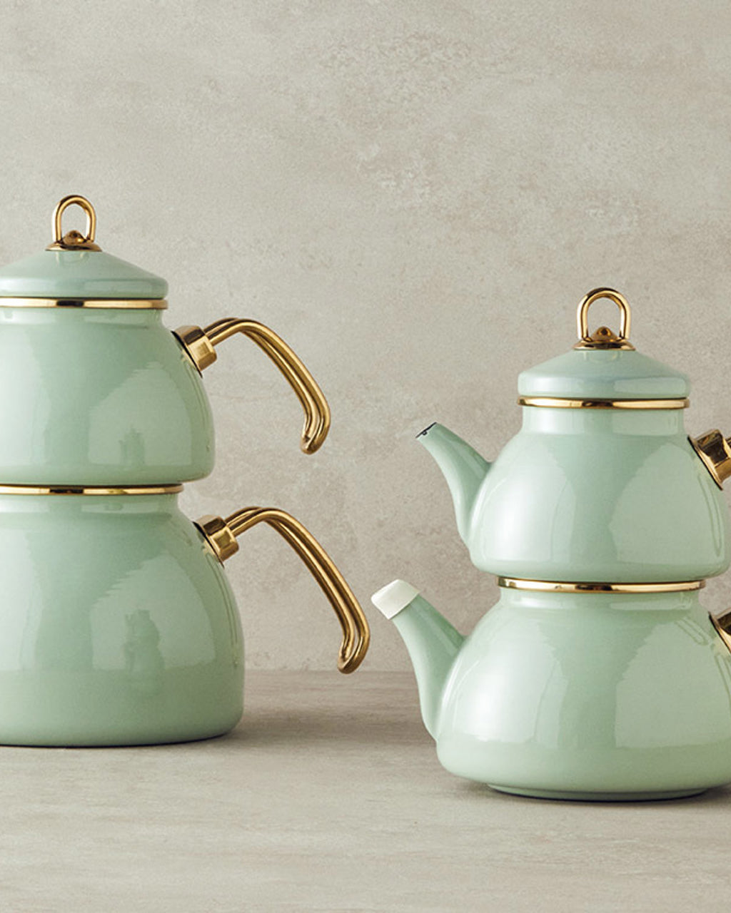 Perro Enamel Mini Tea Pot Light Mint (view 4)