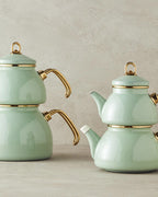 Perro Enamel Mini Tea Pot Light Mint (view 4)