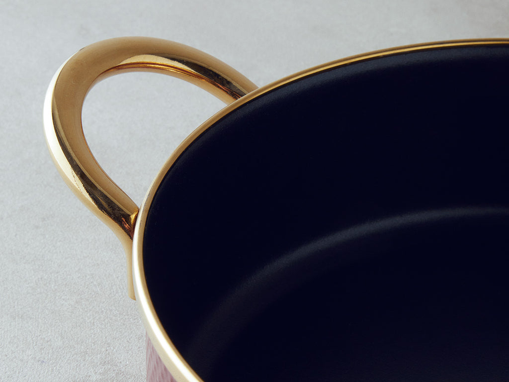 Enamel Non-Stick Overcast Pot 26 cm Maroon (view 2)