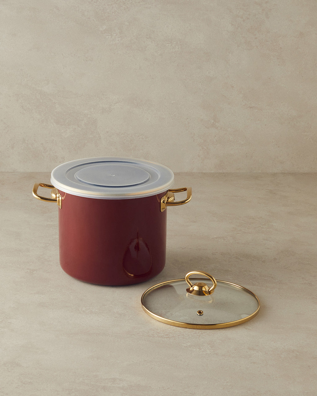 Copenhagen Enamel Yogurt Fermentation Pot 4 L Maroon (view 2)