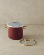 Copenhagen Enamel Yogurt Fermentation Pot 4 L Maroon (view 2)