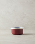 Copenhagen Enamel Storage Container 12 cm Maroon