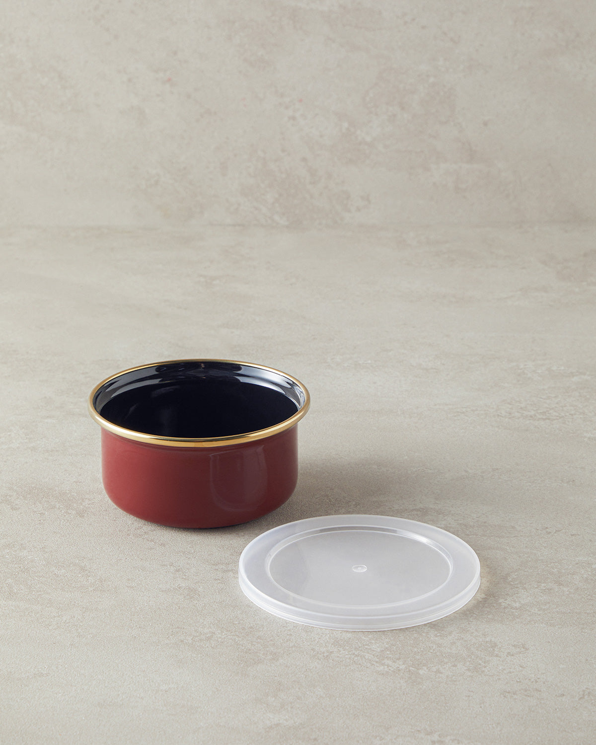 Copenhagen Enamel Storage Container 12 cm Maroon (view 2)