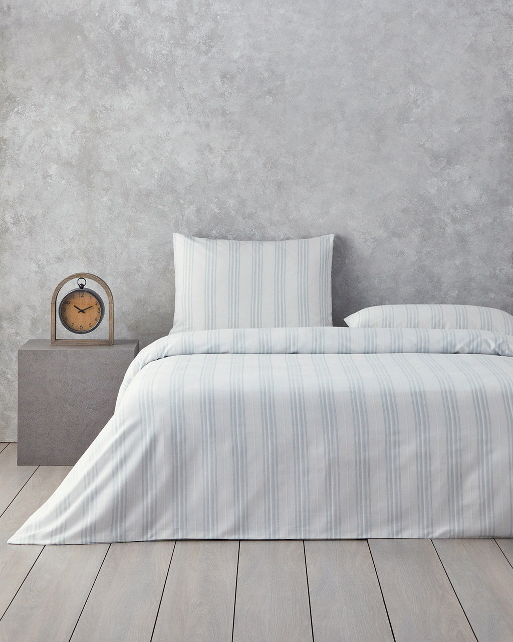 Yarn Dyed Duvet Cover Set Dark Celadon - Single 160x220 cm