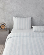 Yarn Dyed Duvet Cover Set Dark Celadon - Double 200x220 cm (view 2)