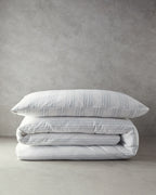 Yarn Dyed Duvet Cover Set Dark Celadon (view 6)