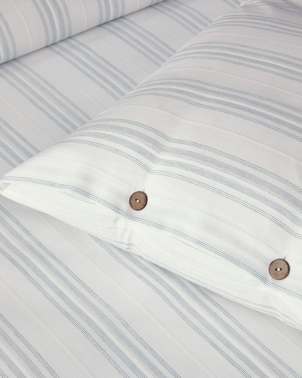 Yarn Dyed Duvet Cover Set Dark Celadon (view 10)