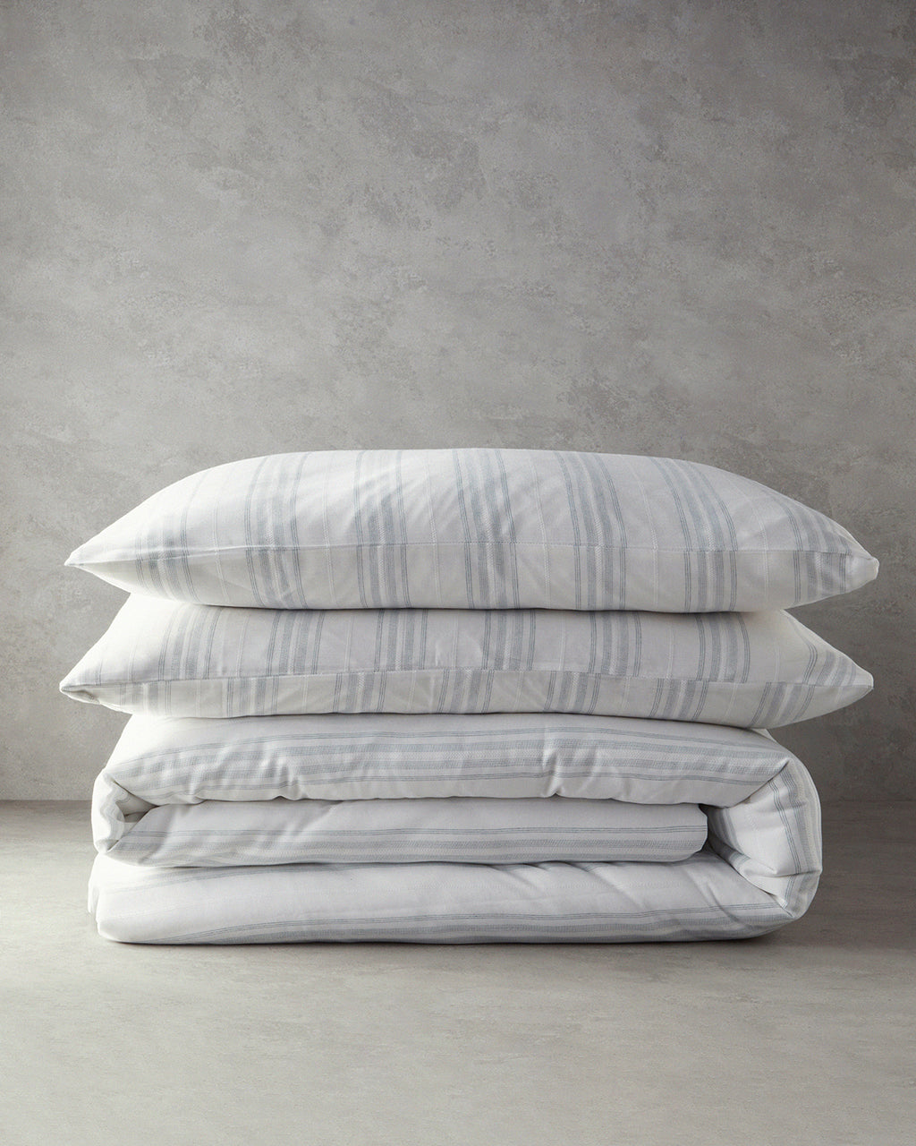 Yarn Dyed Duvet Cover Set Dark Celadon (view 12)