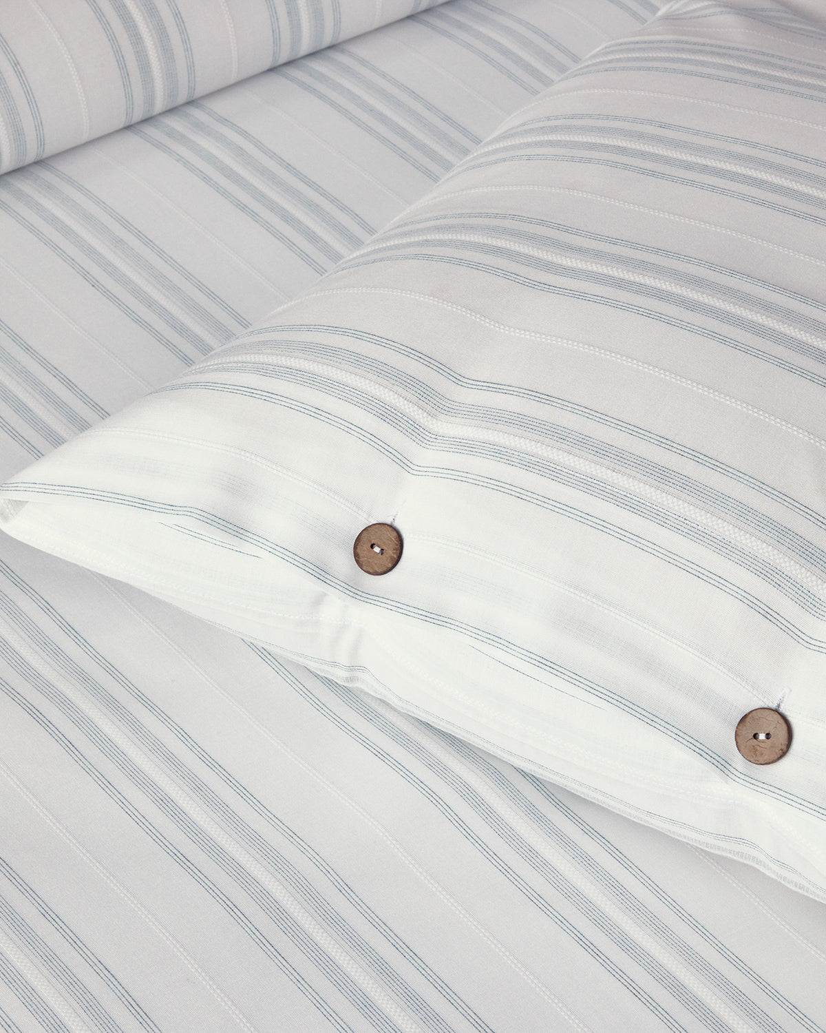 Yarn Dyed Duvet Cover Set Dark Celadon (view 16)