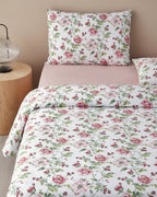 Cotton Duvet Cover Set Green (view 9)