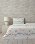 Bird Talk Cotton Duvet Cover Set Green - Double 200x220 cm