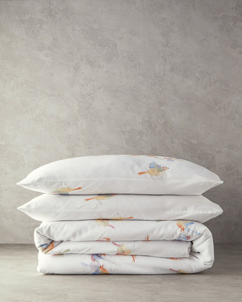 Bird Talk Cotton Duvet Cover Set Green (view 7)